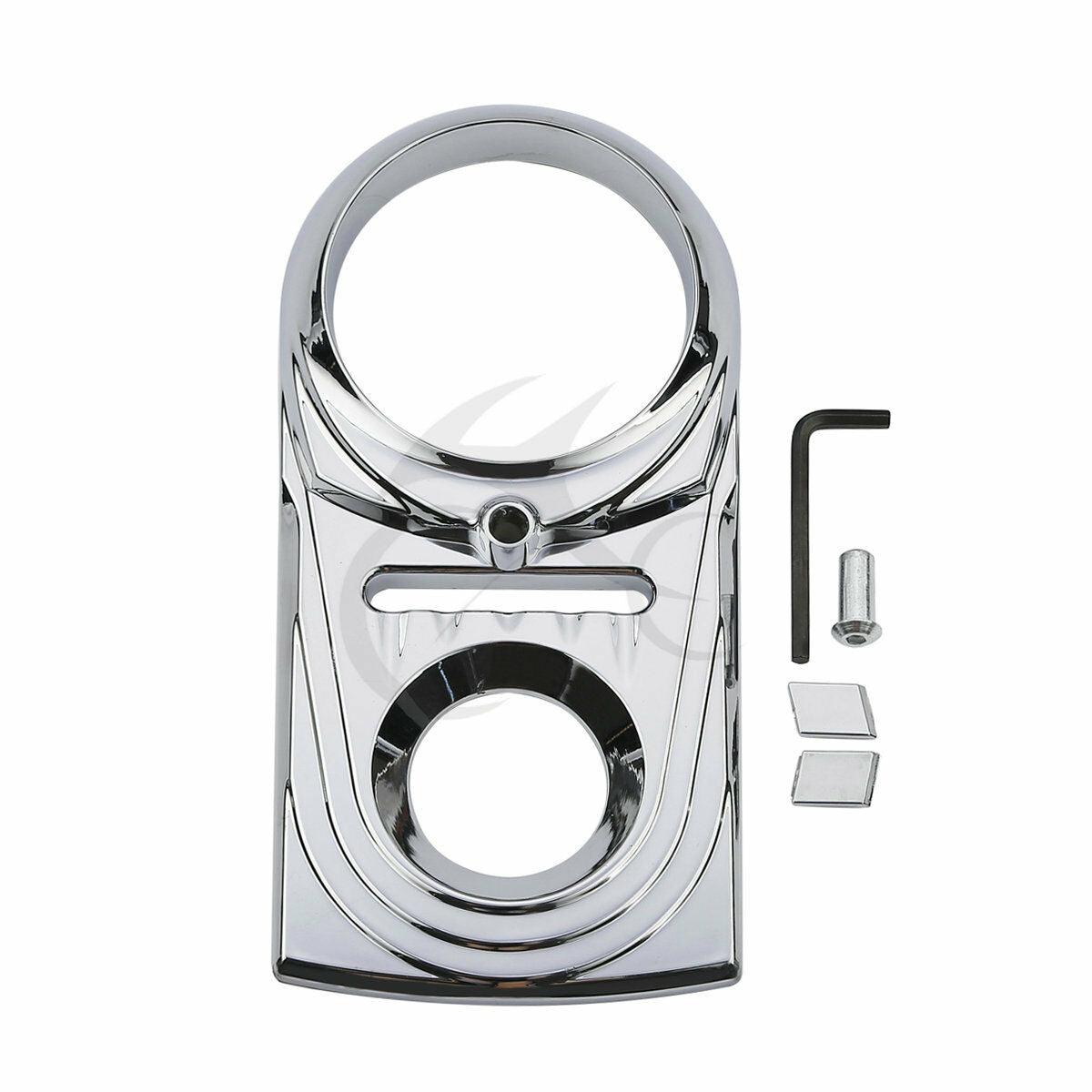 New Chrome Dash Panel Insert Cover For Harley Softail Deluxe Fat Boy Dyna FXDWG - Moto Life Products