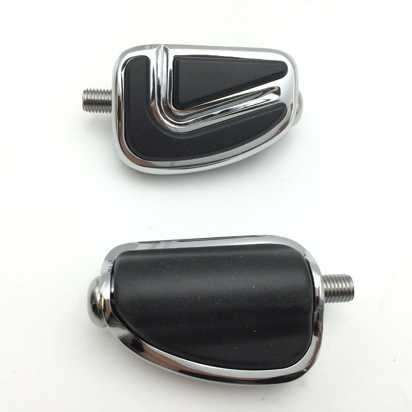 2PC Chrome AirFlow Groove Shifter Peg Foot Peg For Harley V-Rod CVO Fat Boy FLST - Moto Life Products