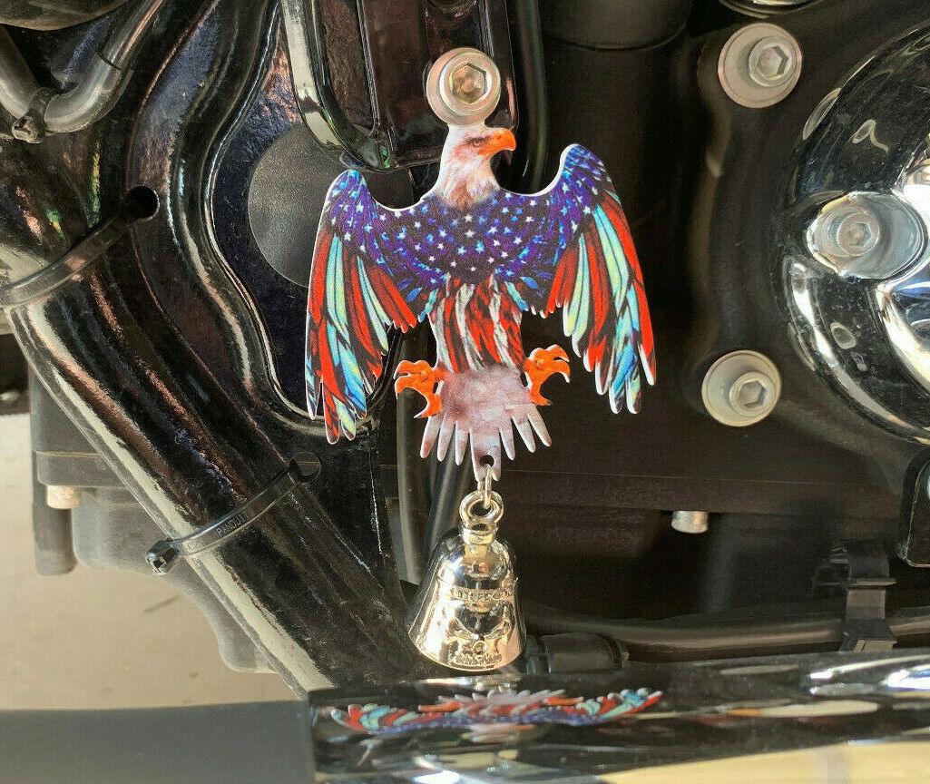 American Flag Eagle Bell Hanger / Mount 4 Motorcycle Harley Bolt & Ring Included - Moto Life Products