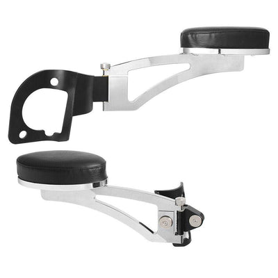 Chrome Rear Passenger Armrests For Harley Touring Electra Glide Tri Glide 14-21 - Moto Life Products