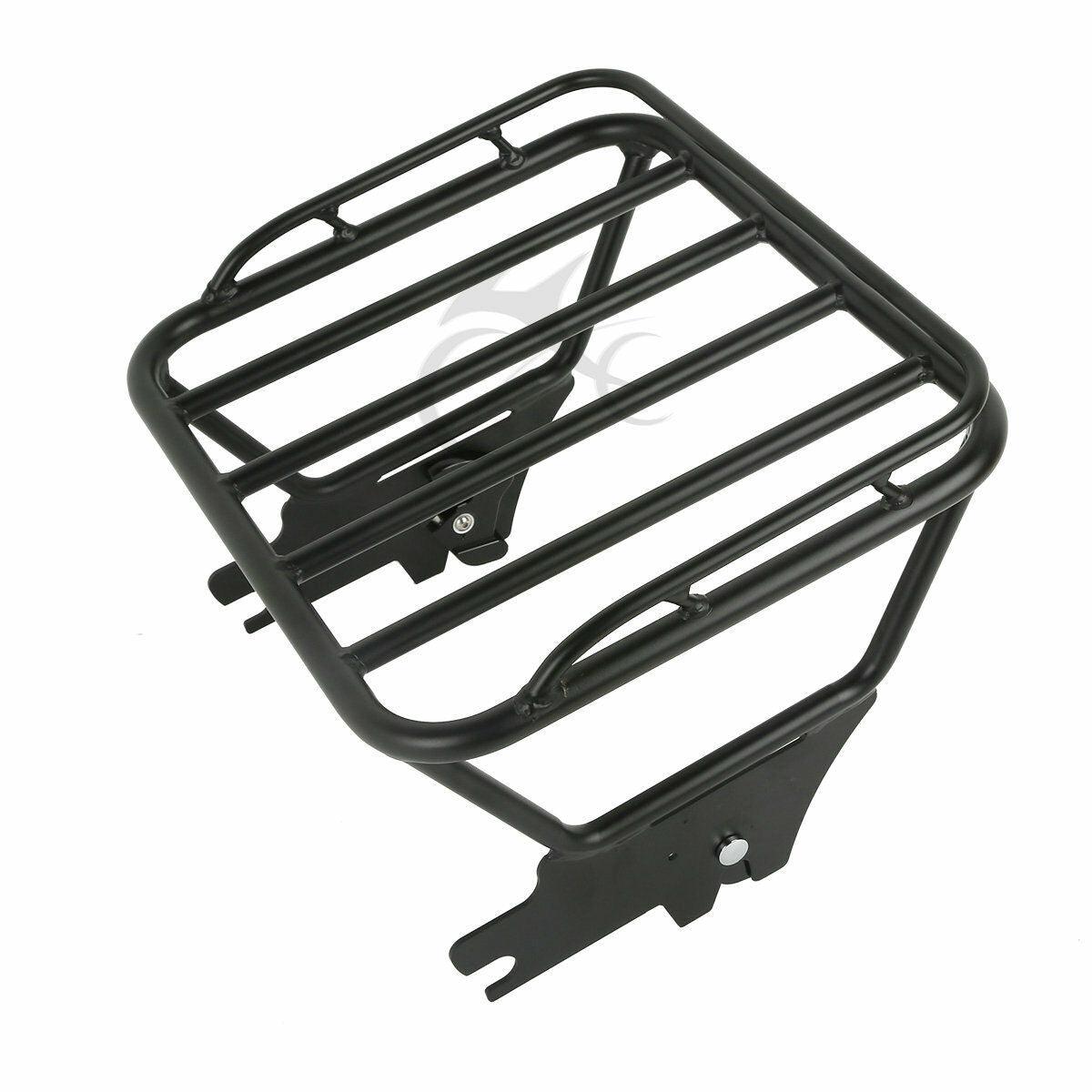 Black Two-Up Luggage Rack Fit For Harley Touring Touring Electra Glide 97-08 07 - Moto Life Products
