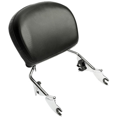 Detachable Chrome Sissy Bar w/ Backrest Pad For Harley Davidson 09-21 Road King - Moto Life Products