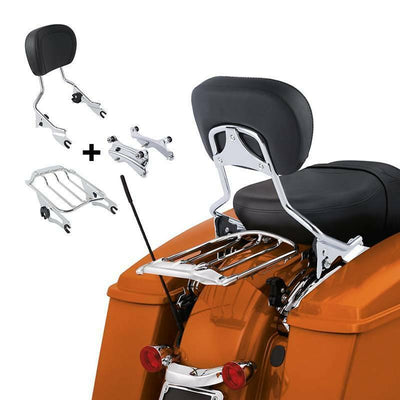 Sissy Bar Luggage Rack Docking Kit Fit For Harley Touring Models Air Wing 14-22 - Moto Life Products