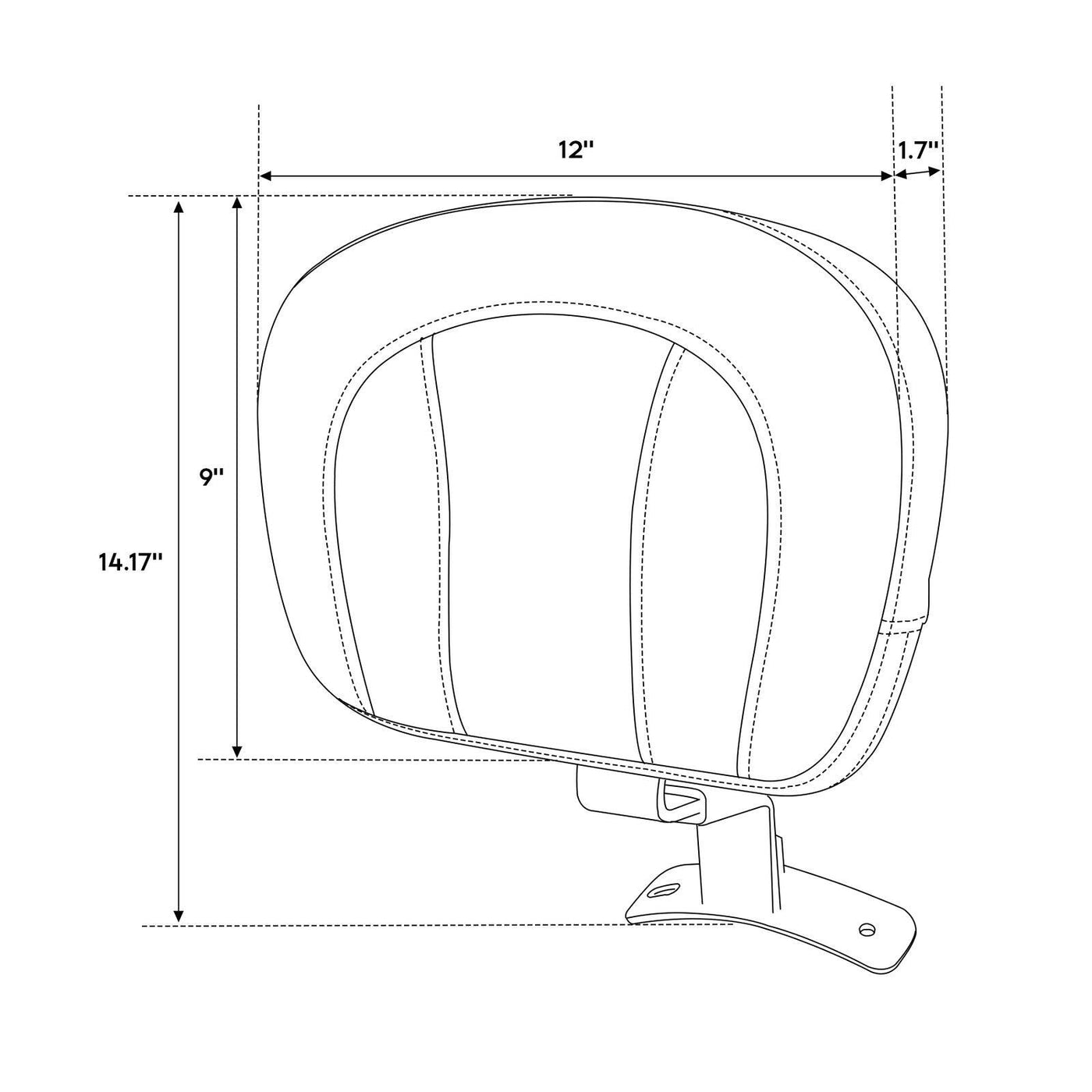 Driver Rider Backrest Pad Fit For Harley Electra Street Road Glide 2009-2022 US - Moto Life Products