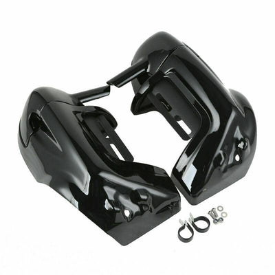 Black Lower Vented Leg Fairing & Guard Bar Fit For Harley Road King Glide 09-13 - Moto Life Products