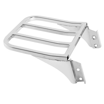 Chrome Rear Sissy Bar Backrest Luggage Rack For Harley Dyna Street Bob FXDB FLST - Moto Life Products