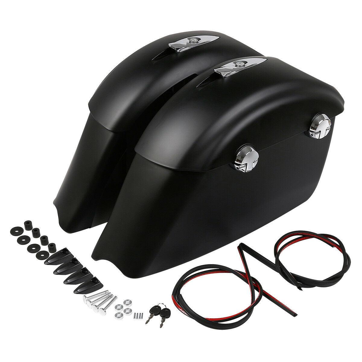 Matt Black Saddlebag Audio Lid Electronic Latch For Indian Chieftain Roadmaster - Moto Life Products