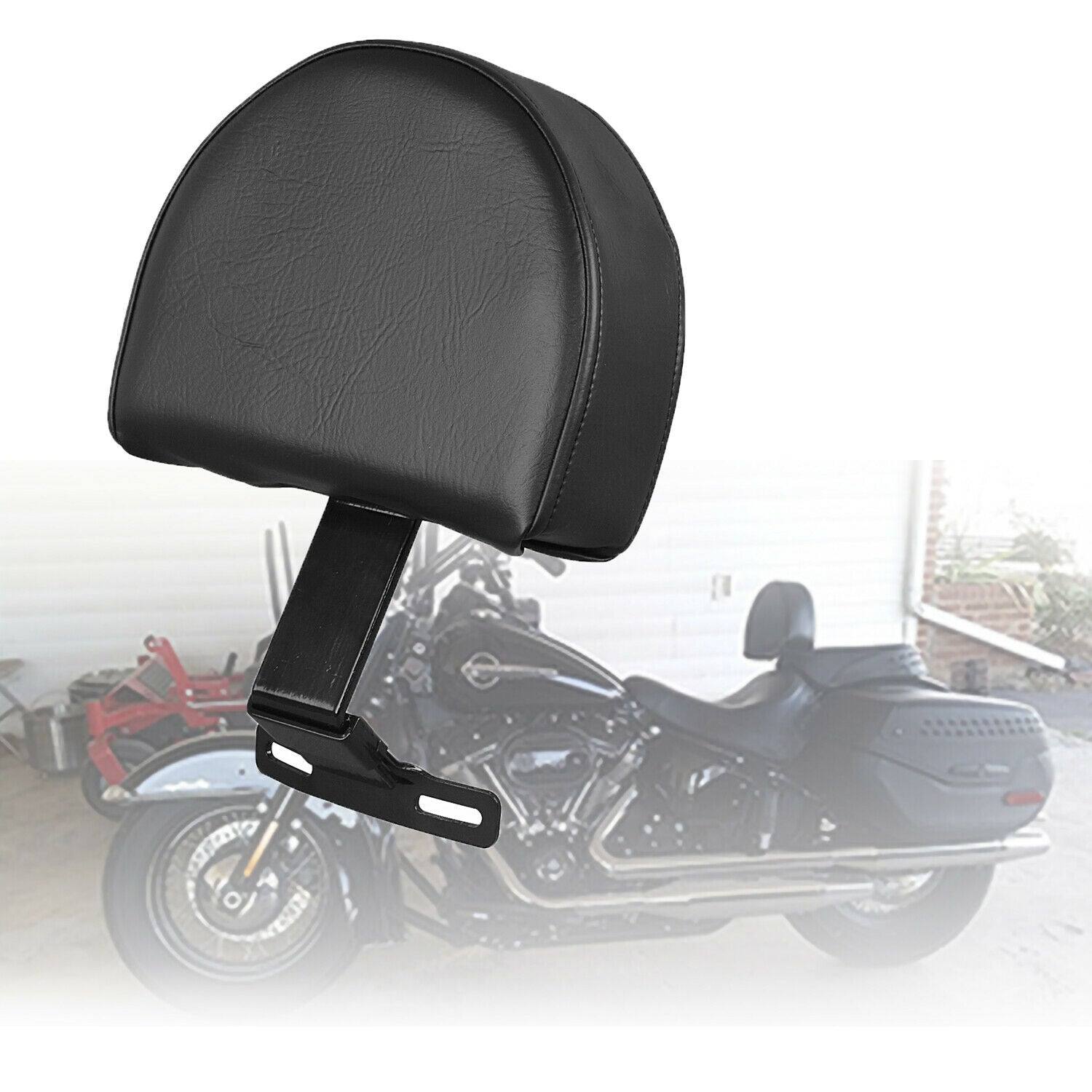 Black Adjustable Easy ON/OFF Driver Rider Backrest For Harley Softail ...