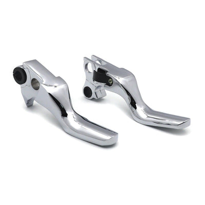 Chrome Shorty Brake Clutch Levers For Harley 96-03 XL/96-07 Dyna Touring Softail - Moto Life Products