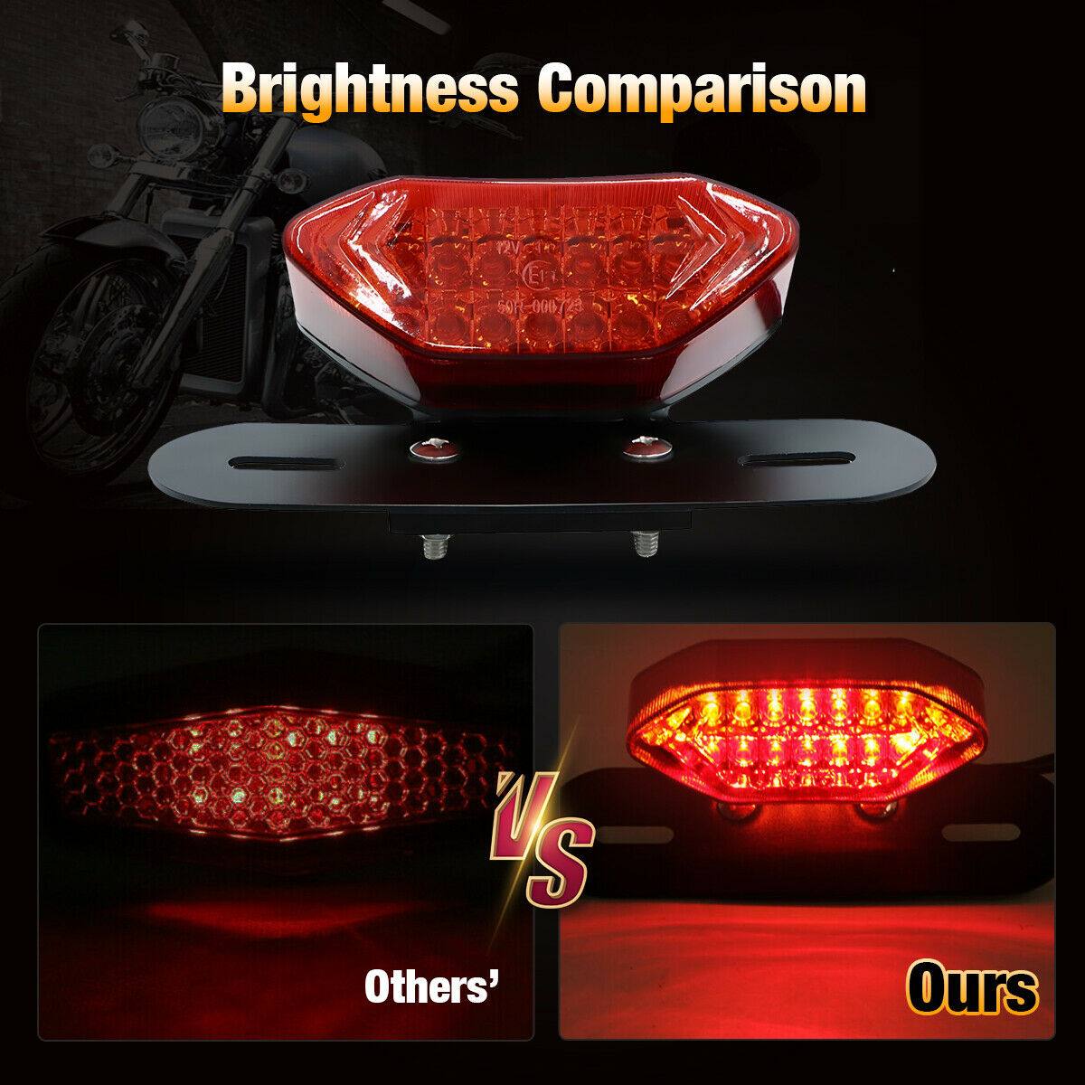 Universal Motorcycle LED Turn Signals Brake Integrated License Plate Tail Light - Moto Life Products