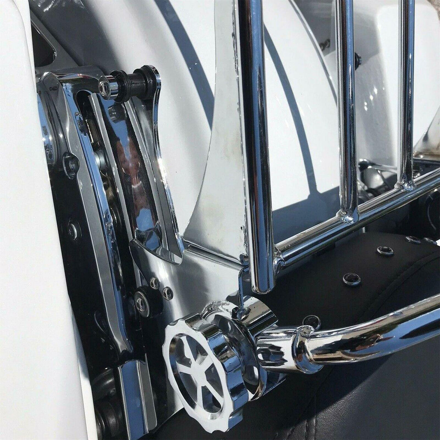 Adjustable Sissy Bar Backrest W/ luggage Rack For Harley Davidson 09-21 Touring - Moto Life Products