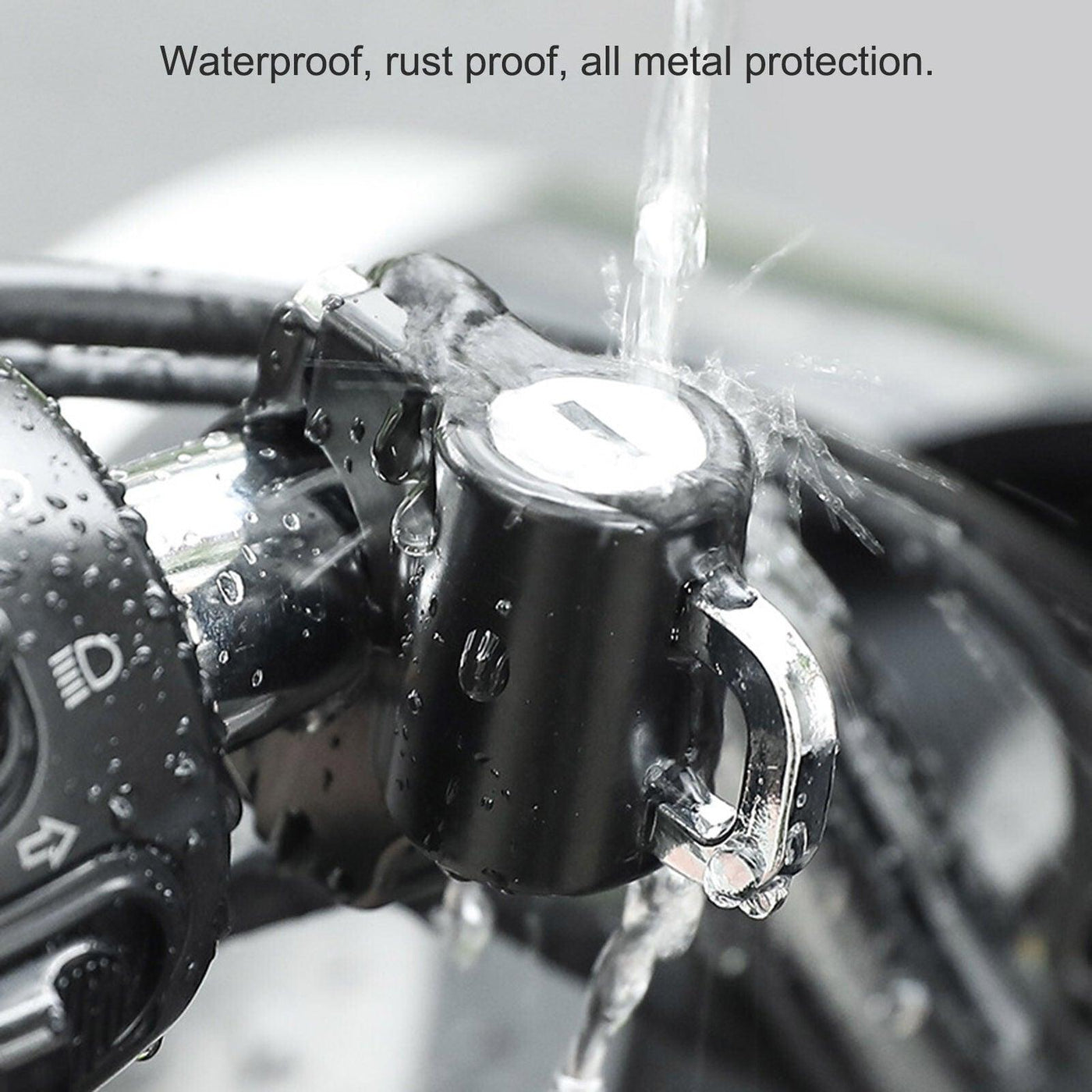 Motorcycle Helmet Lock Handlebar 22mm-26mm Anti-theft Security Motorbike 2 Keys - Moto Life Products