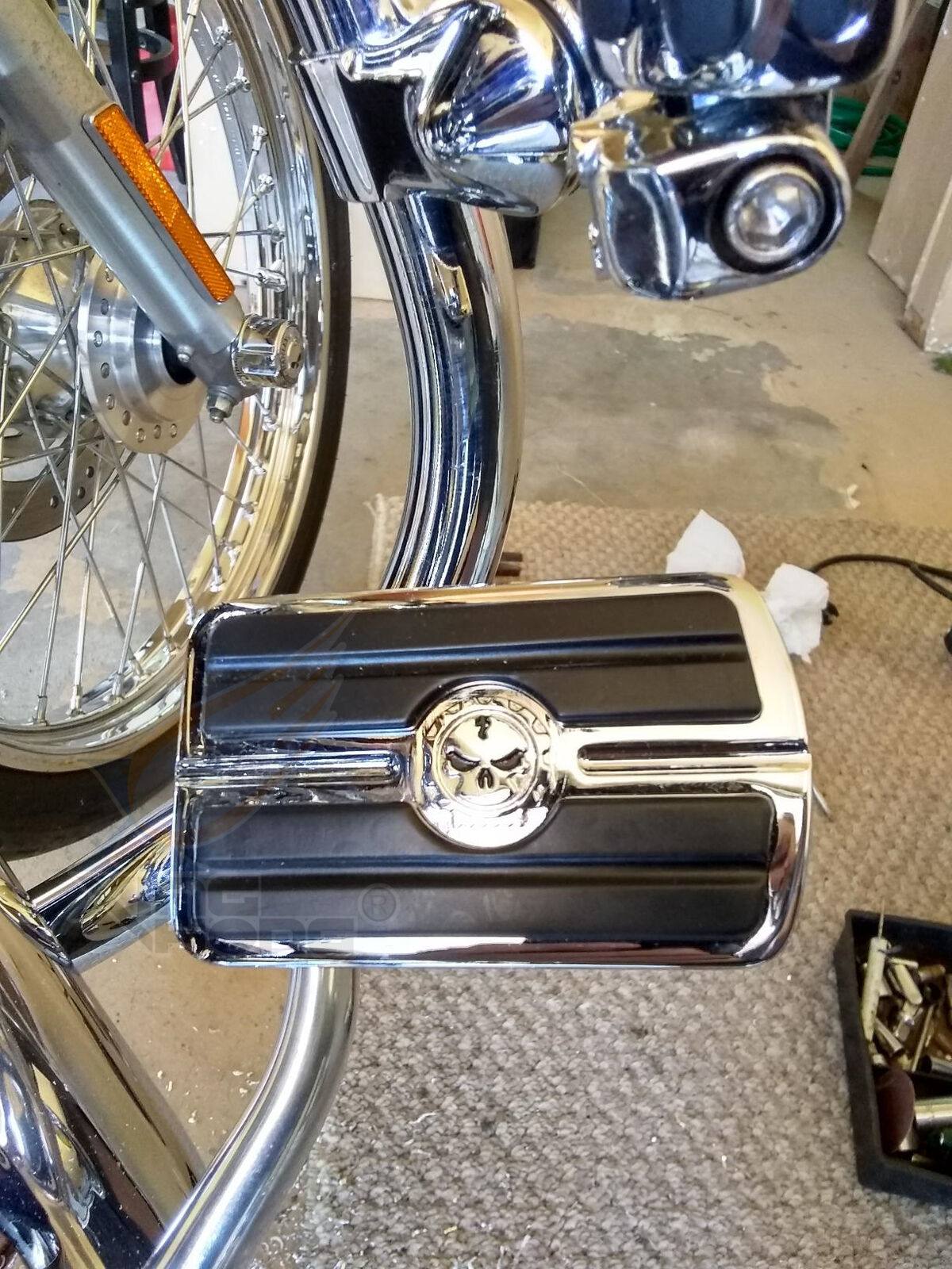 Chrome Skull Rear Brake Pedal Cover For Kawasaki Suzuki Yamaha Motorcycles