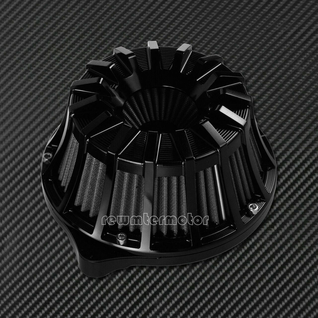 Black Inverted Air Cleaner Intake Filter Fit For Harley M8 Touring Trike 2017-20 - Moto Life Products
