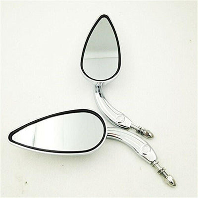 Chrome Skull Side Mirrors For Harley Softtail Slim Fat Boy Heritage Softail Dyna - Moto Life Products