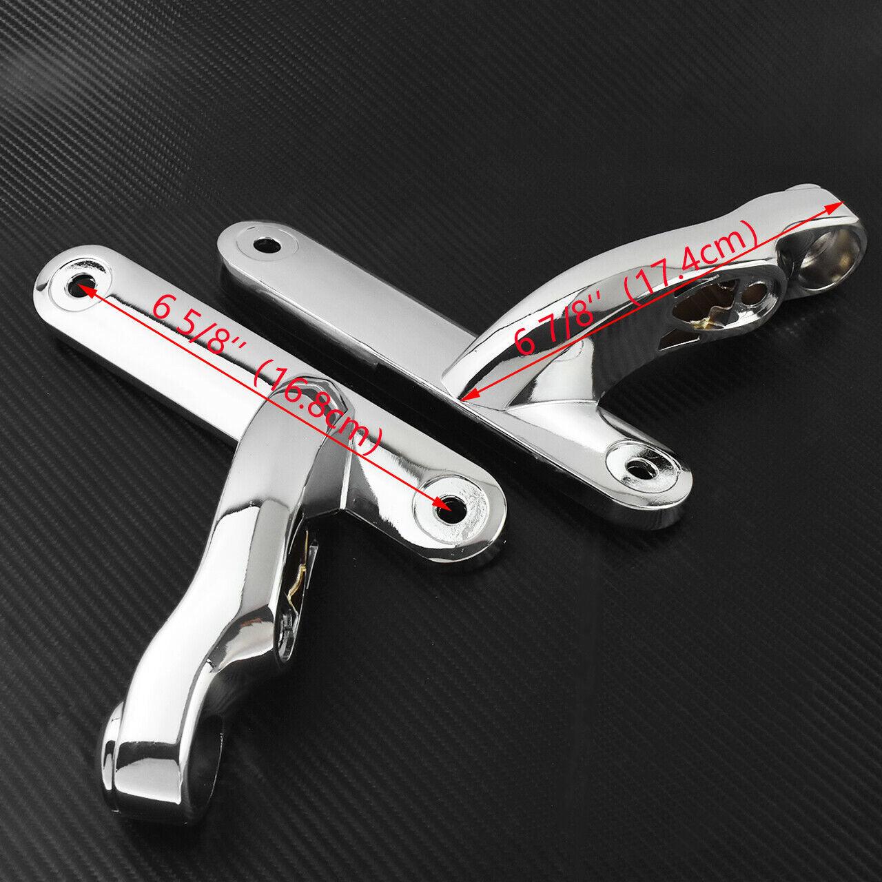 Chrome Auxiliary Lighting Brackets Fit For Harley Touring Softail Dyna 1997-2016 - Moto Life Products