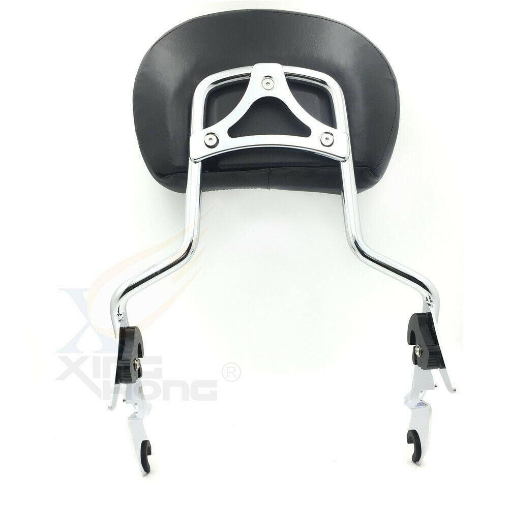 Chrome Backrest Sissy Bar pad Docking For 14-19 Harley Touring Road King - Moto Life Products