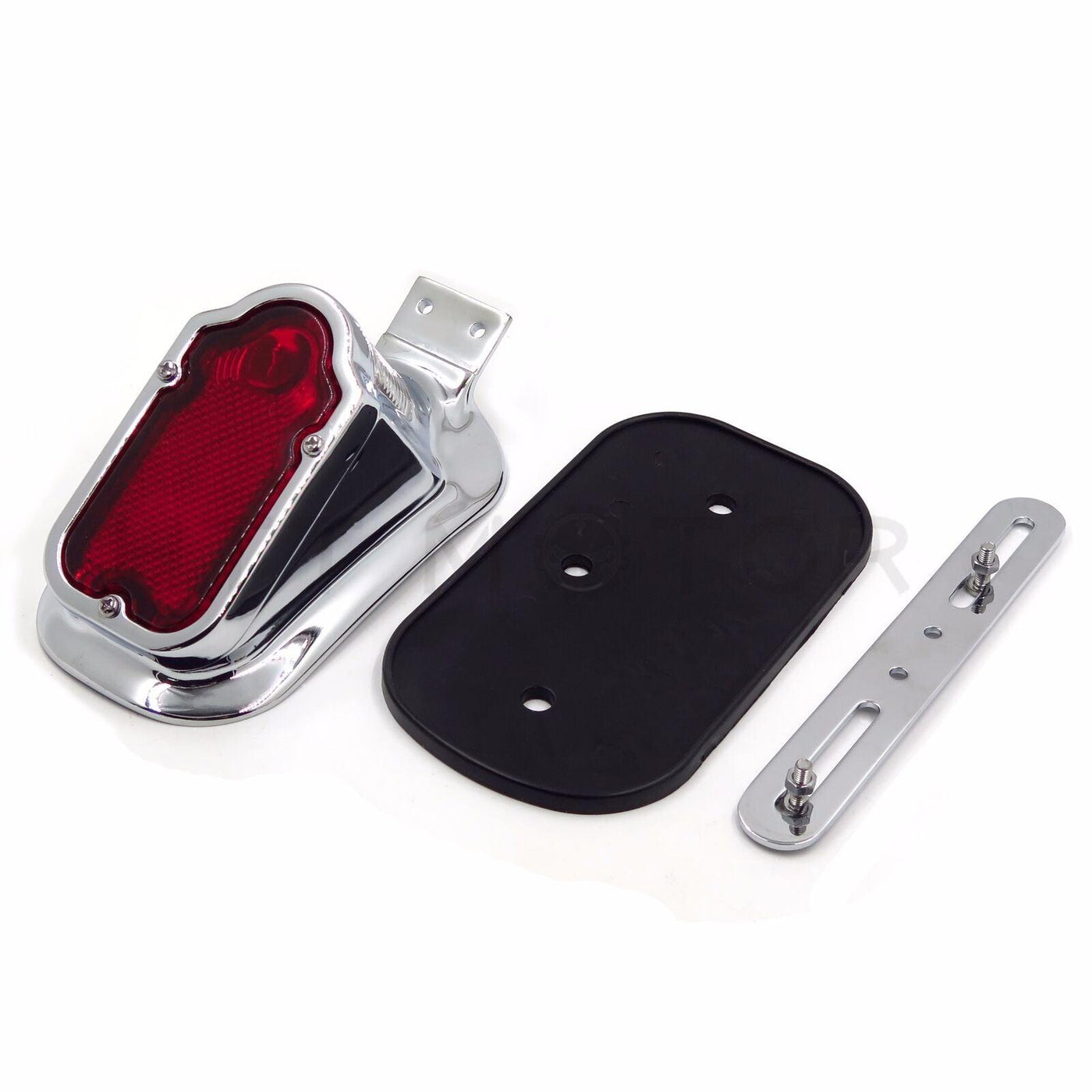 Metal Chrome Red Tombstone Brake Tail Light Signal For Harley Davidson Bike - Moto Life Products