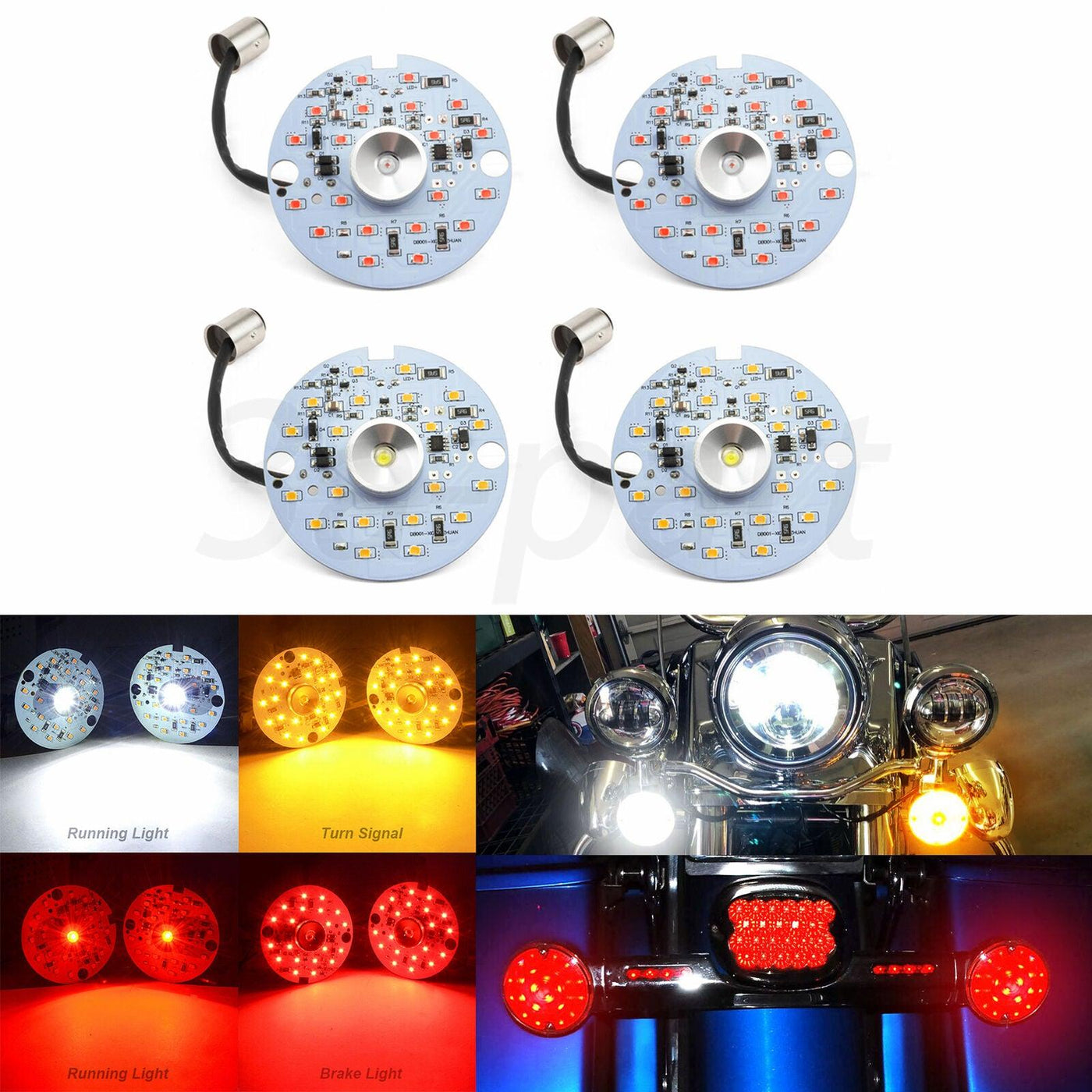 3 1/4" LED 1157 Turn Signal Brake Tail Lights Front Rear Fit for Harley Touring - Moto Life Products