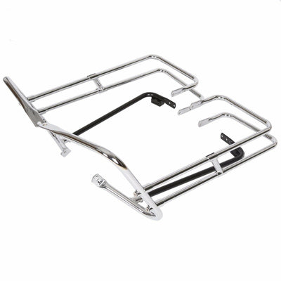 Chrome SaddleBag Guard Rail Bracket For Harley Touring FLHR FLHT FLHTCUSE 97-08 - Moto Life Products