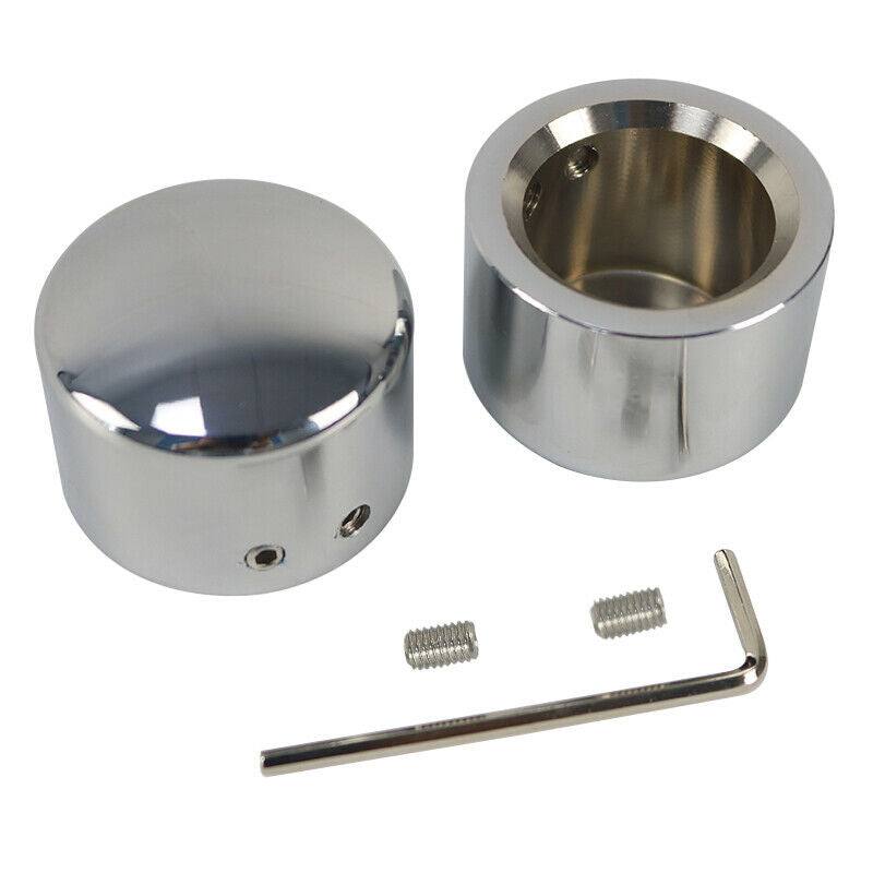 Chrome CNC Front Axle Cap Nut Cover For Harley Dyna Sportster  Street Glide AS - Moto Life Products