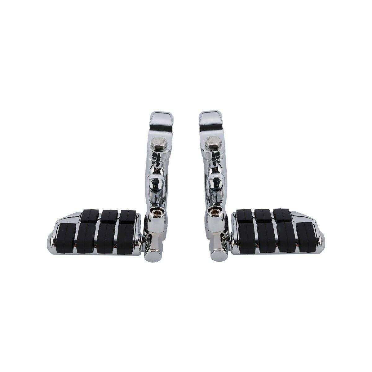1-1/4" Long Angled Highway Foot Pegs Footrests Chrome Fit For Harley Road Glide - Moto Life Products