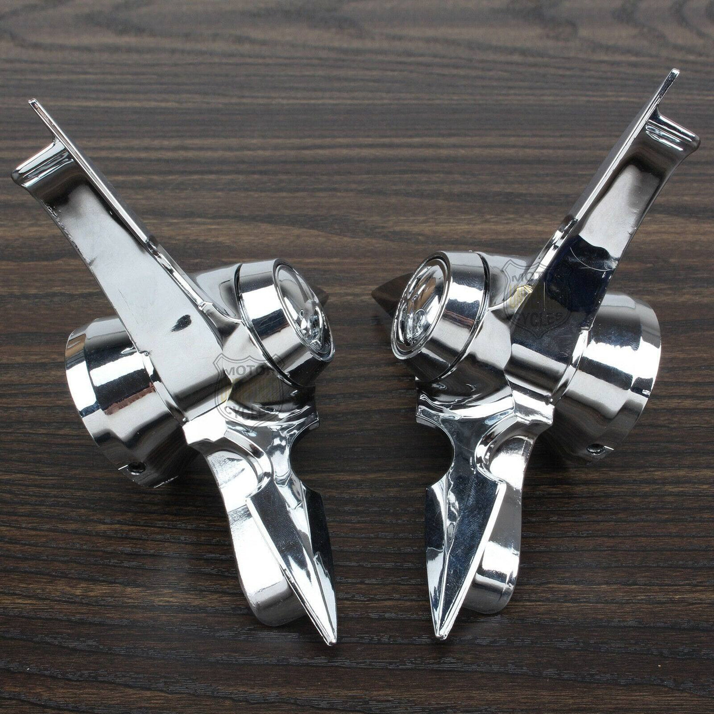 Skull Spun Blade Spinning Front Axle Cap Nut Cover Chrome For Harley Touring FLH - Moto Life Products