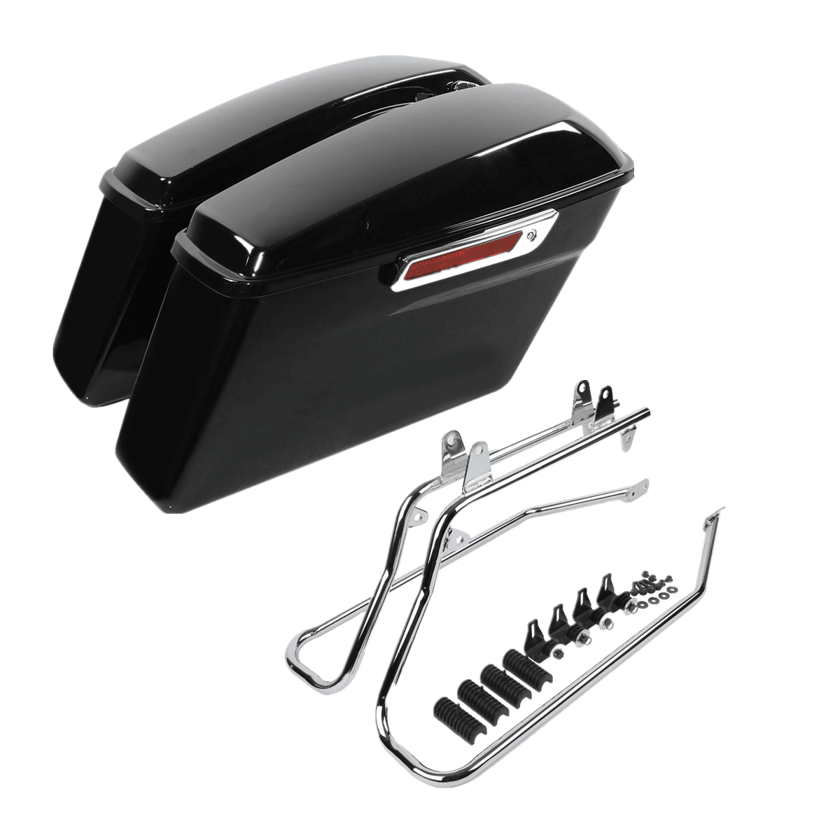 Saddlebags Saddle Bags W/ Conversion Brackets Fit For Harley Softail Heritage - Moto Life Products
