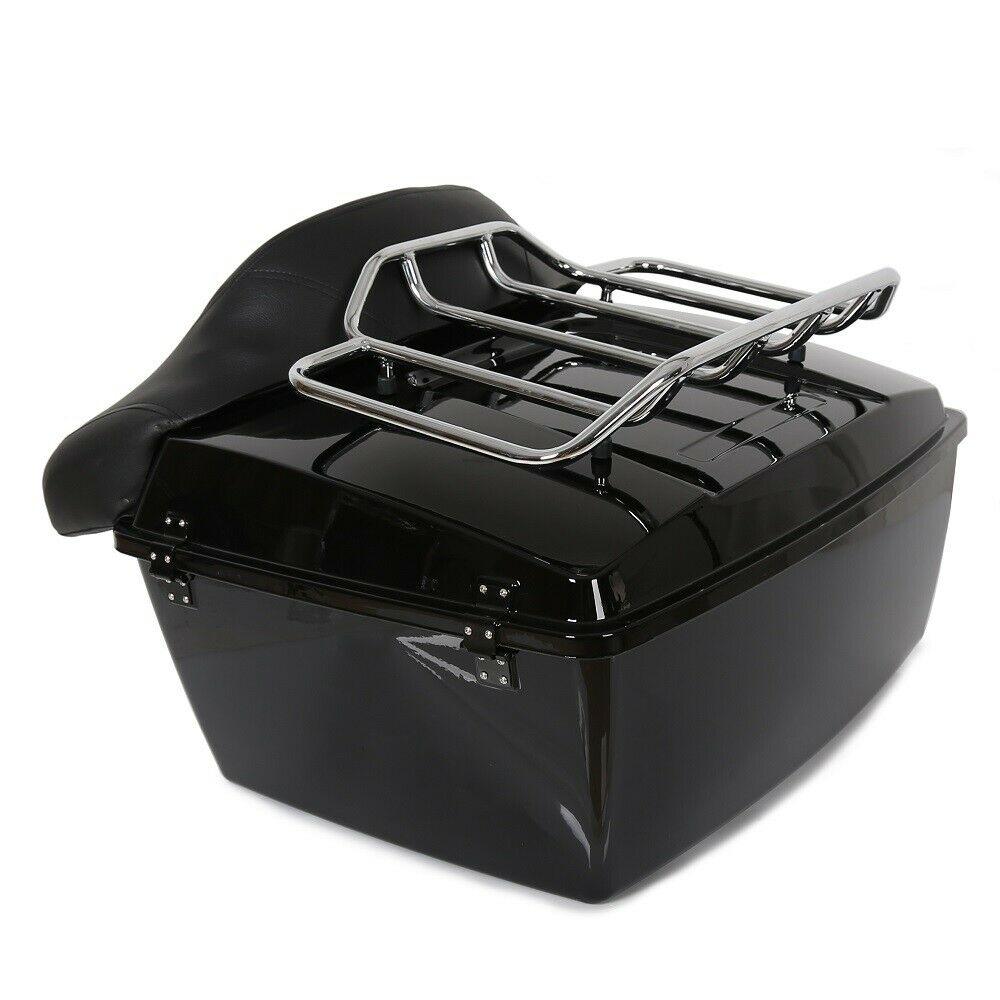 Painted King Tour Pack Pak Trunk W/ Two-up Mount Rack For Harley 97-08 Touring - Moto Life Products