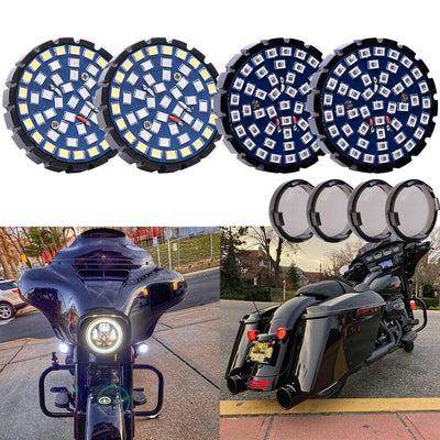 For Harley Street Glide Road King 1157 LED Turn Signal Blinker Front Rear Lights - Moto Life Products