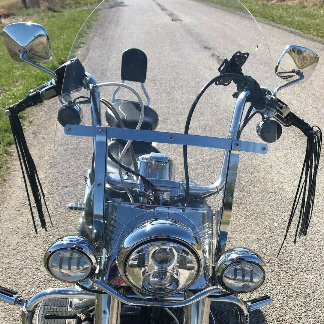 Clear Windshield For Harley Heritage Softail Classic FLSTC 2000-2017 - 7" Headlight
