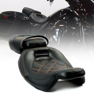 Driver Passenger Pillion Seat For Harley Touring CVO Road Street Glide 2009-2022 - Moto Life Products