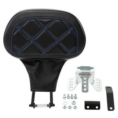 Black Driver Backrest Pad Fit For Harley Touring Street Road Glide 1988-Up 2020 - Moto Life Products