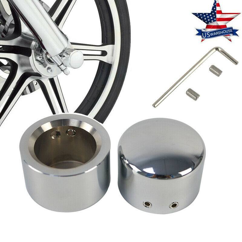 Chrome CNC Front Axle Cap Nut Cover For Harley Dyna Sportster  Street Glide AS - Moto Life Products