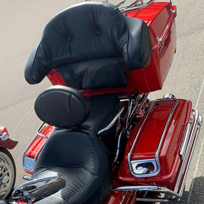 Plug-In Driver Rider Backrest Pad For Harley Touring Road King Glide 1988-2020 - Moto Life Products