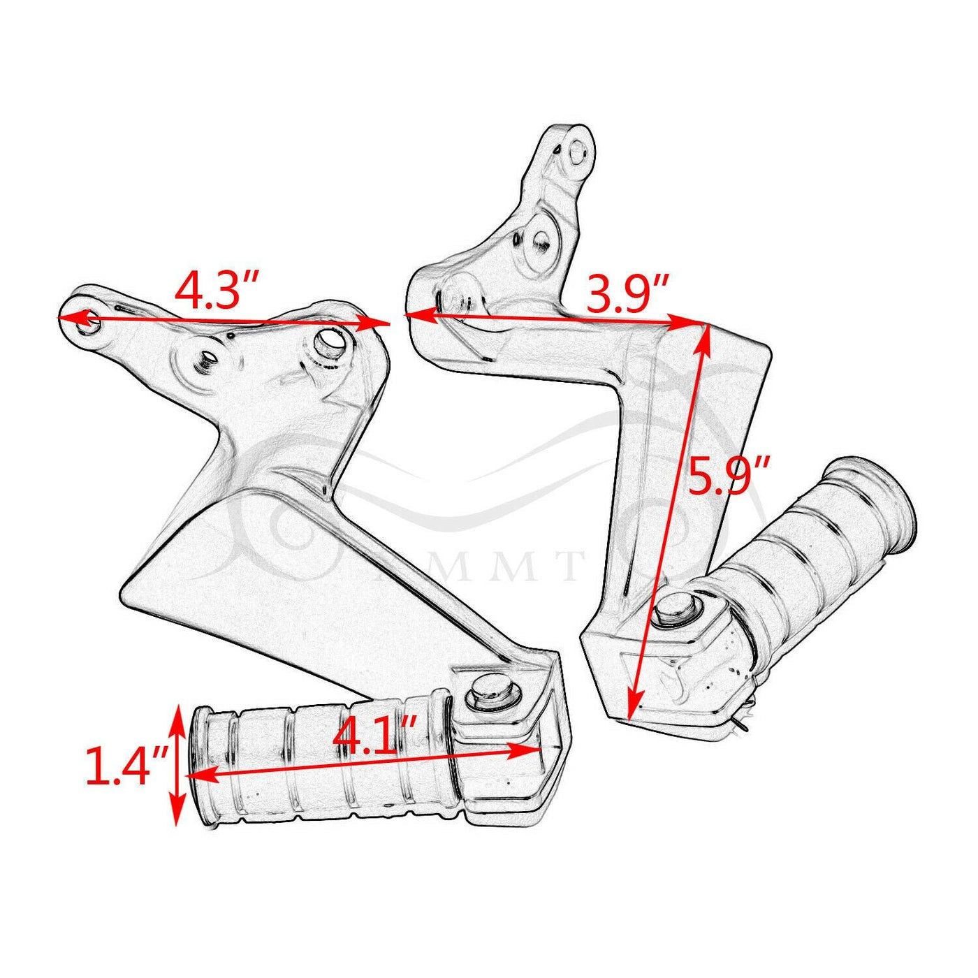 US BLK Rear Passenger Foot Pegs For Victory Vegas 03-17 Kingpin High Ball Gunner - Moto Life Products