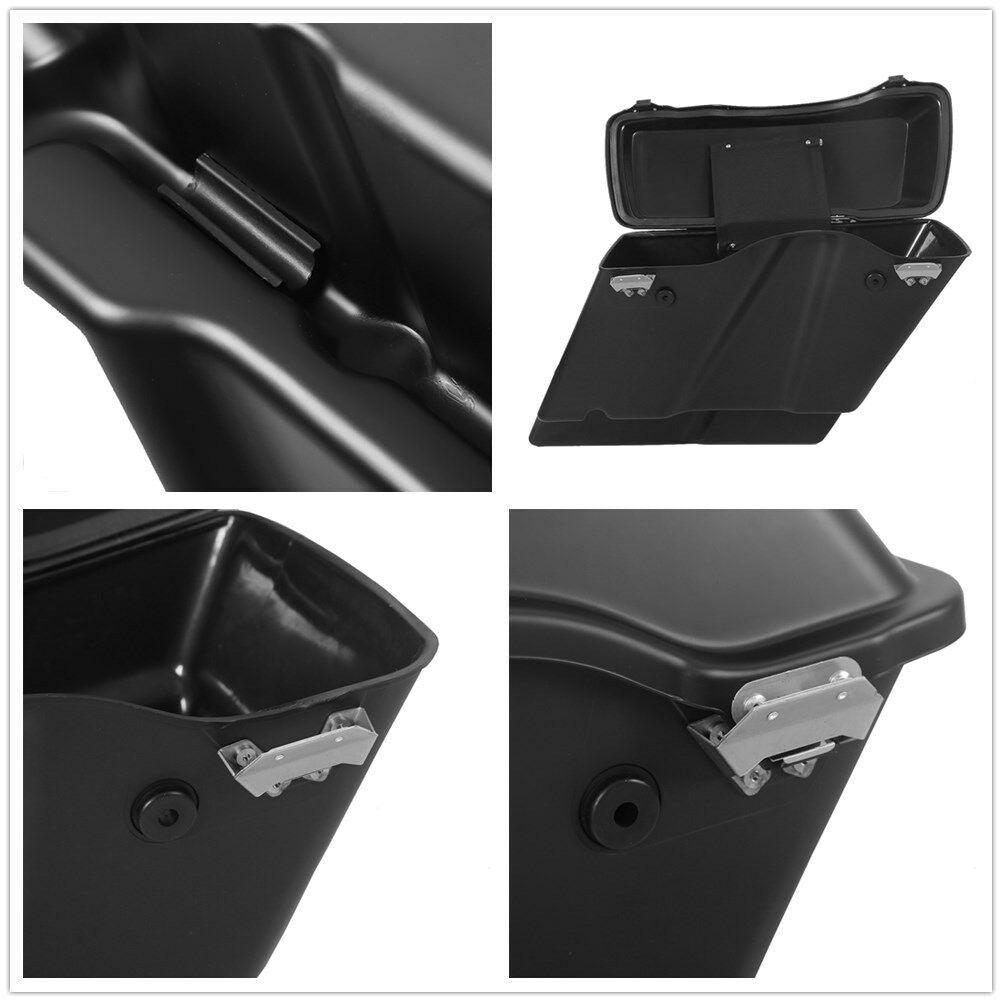 Matt 5" Stretched Hard Saddlebags & Rear LED Fender Fit For Harley Touring 09-13 - Moto Life Products