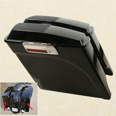 5" Stretched Saddlebags  W/ 6x9 Speaker Lid For Harley Touring Road Glide 93-13 - Moto Life Products