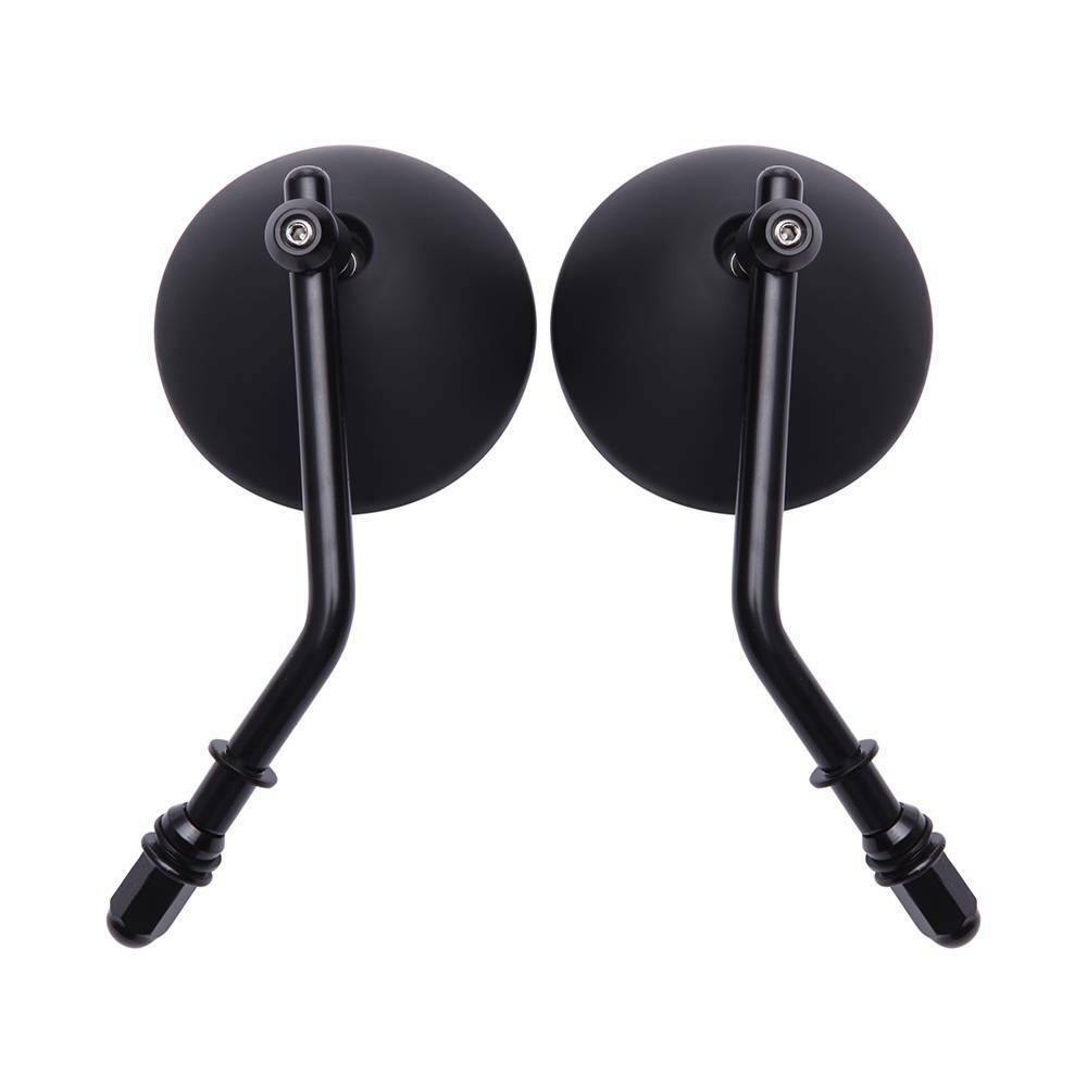 For Harley Touring Glide Sportster Dyna Rear View Side Mirrors Short Stem Round - Moto Life Products