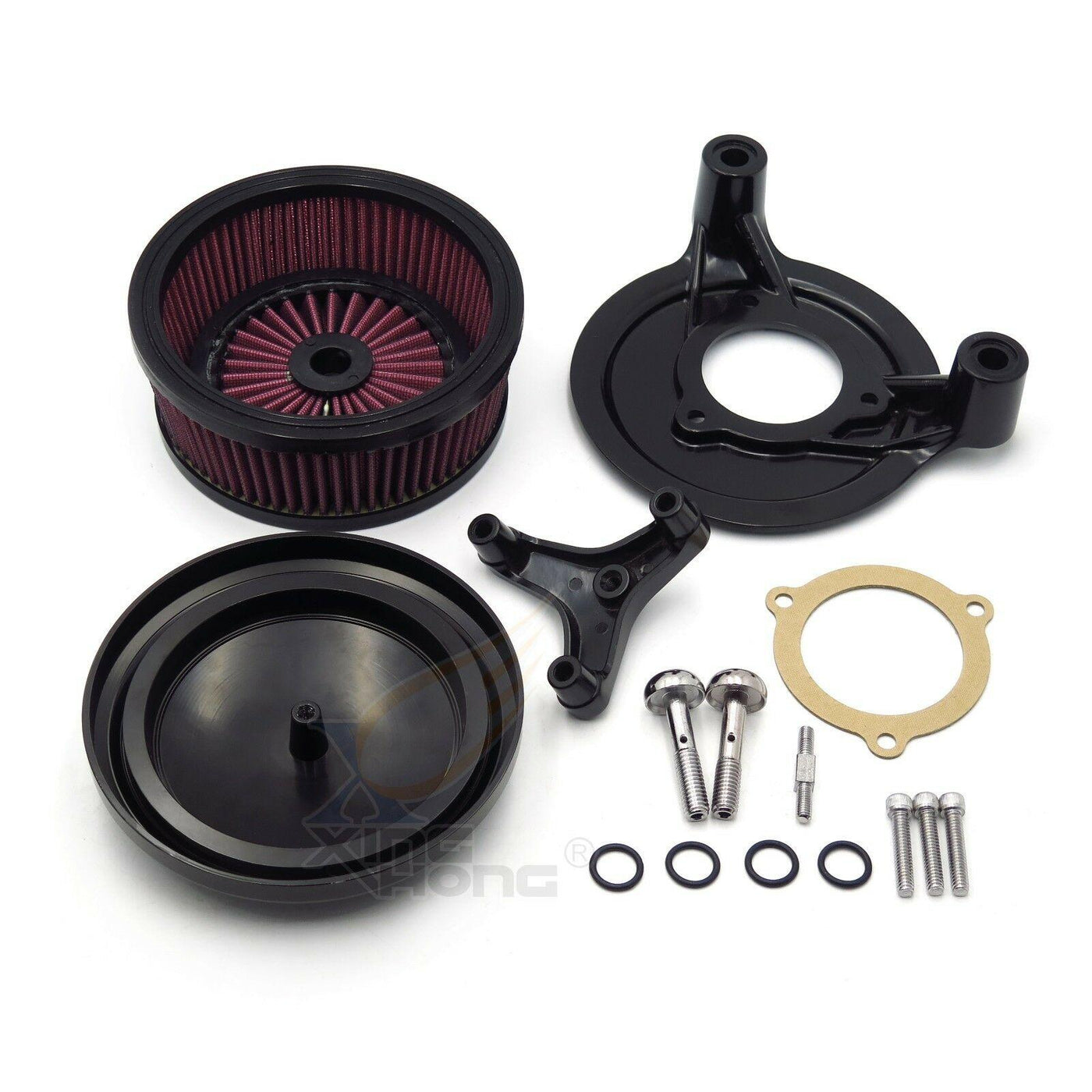 Motorcycle Black Air Cleaner Intake Filter System Kit For Harley Touring 08-UP - Moto Life Products