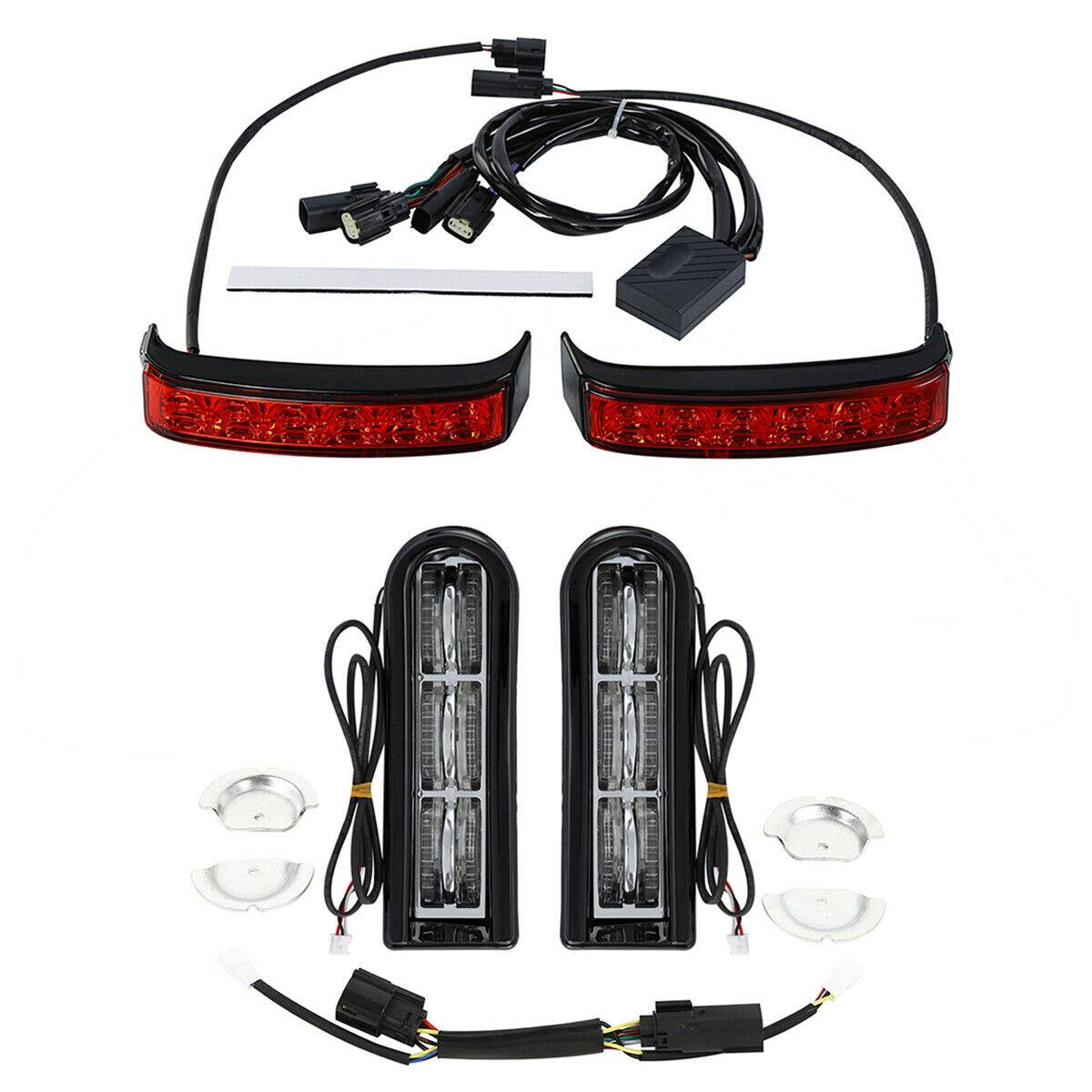Saddlebag LED Insert Support & Brake Turn Light Fit For Harley Touring 2014-2022 - Moto Life Products