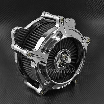 Chrome Air Cleaner Gray Intake Filter Fit For Touring Trike 2008-16 Softail 2016 - Moto Life Products