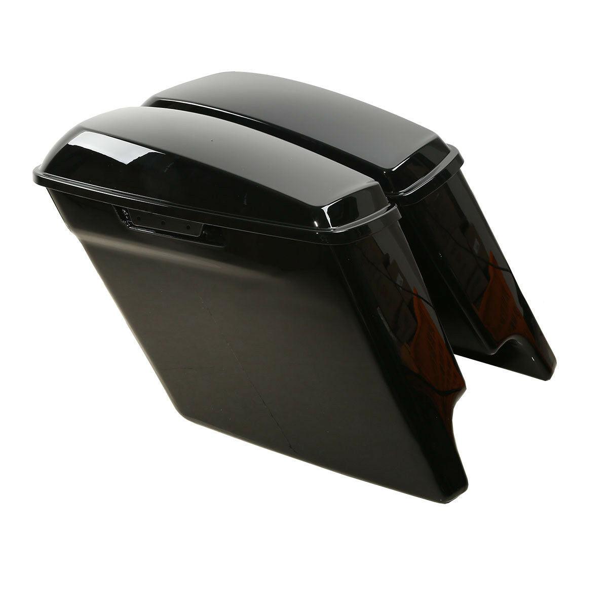 5" Stretched Extended Saddlebags Saddle Bags For Harley Touring Road Glide 14-22 - Moto Life Products