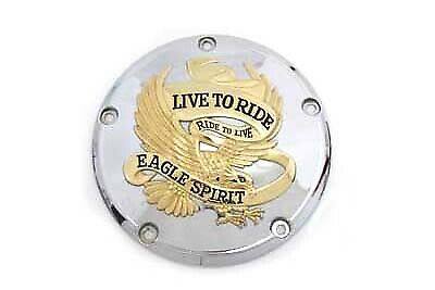 Gold Eagle Live to Ride Clutch Derby Cover For 1999-2018 Harley Twin Cam - Moto Life Products
