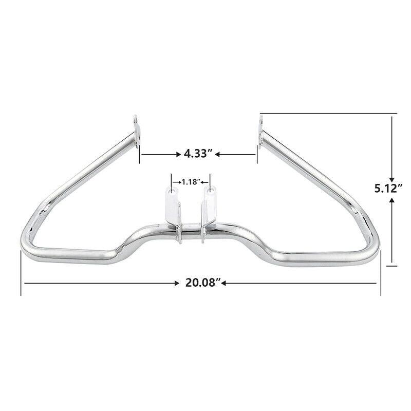 Chrome Chopped Engine Guard Bar Fairing Support Fit For Harley Road Glide 15-22 - Moto Life Products