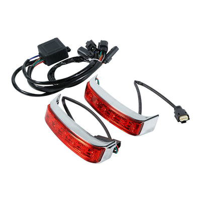 Saddlebags LED Run Brake Turn Light Red Len Fit For Harley Road Glide 14-22 18 - Moto Life Products