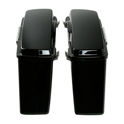 TCMT Hard Saddle bags Trunk w/Lid & Latch Key For 94-13 Harley Touring Road King - Moto Life Products