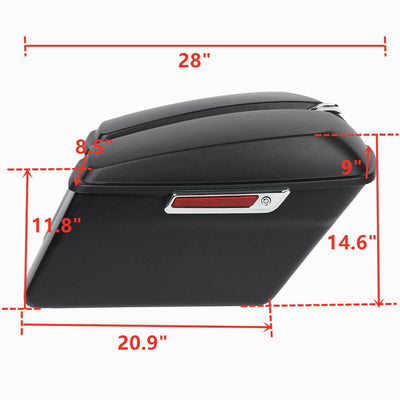 Hard Saddlebags Saddle Bags Fit For Harley Touring Electra Road Glide 2014-2022 - Moto Life Products