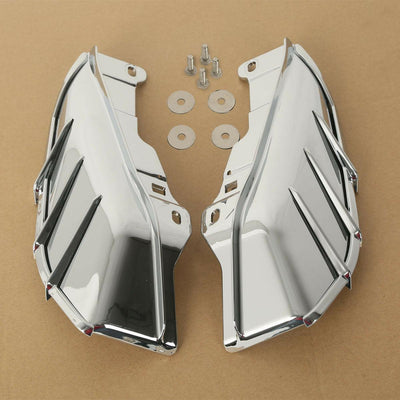 Chrome/Black Mid-Frame Air Deflector Trim Fit For Harley Touring Trike 2009-2016 - Moto Life Products