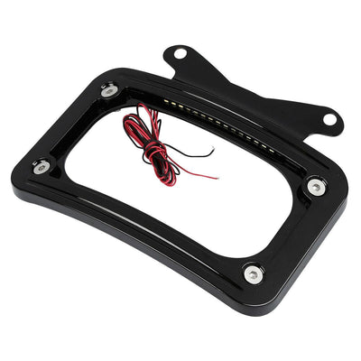 LED Curved License Plate Mount Fit For Harley Road King 17-22 Street Glide 10-22 - Moto Life Products